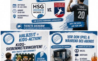20 Jahre HSG – 2 Profi-Highlights. Amateur trifft Profi. Spitzenhandball hautnah in der Goldbornhalle.